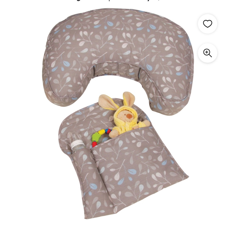 Nursing pillow with Velcro attachment that is for the shopping cart.